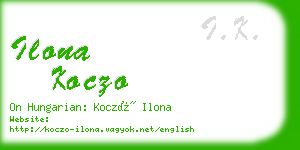 ilona koczo business card